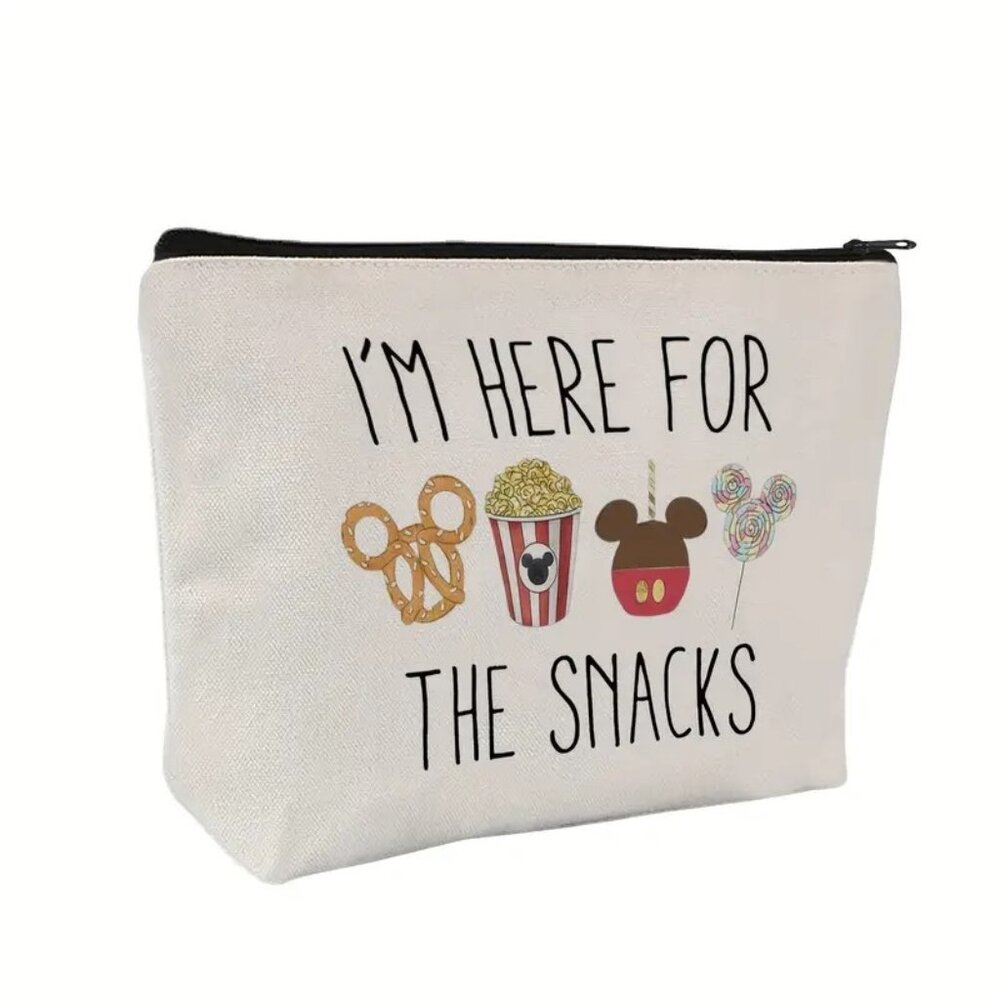NWT Disney Inspired Canvas Pouch I'm here for the Snacks